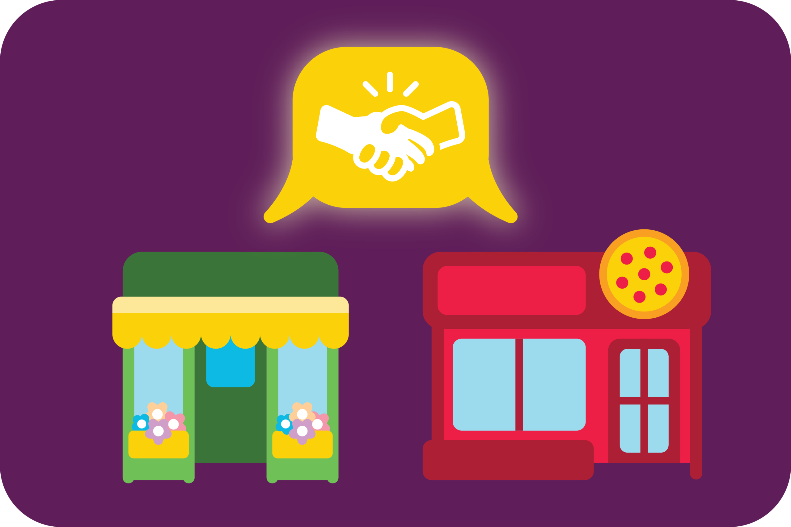 Small business owners look out for each other using Postback